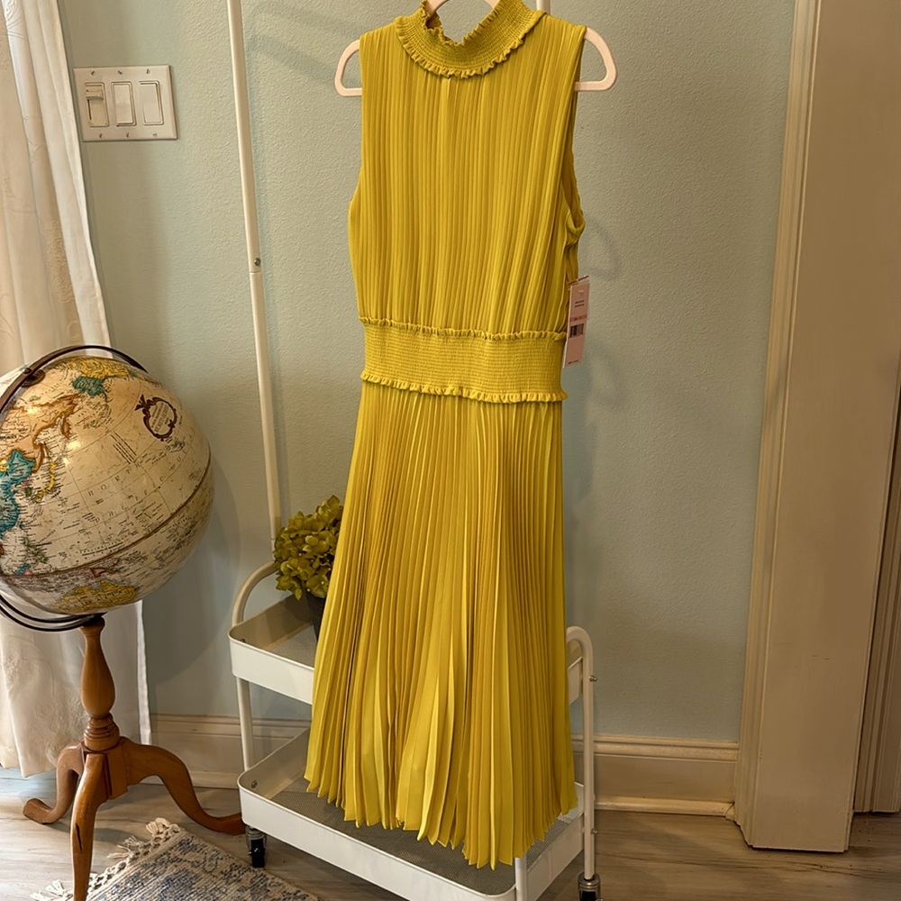 Never worn fully lined pleated dress